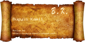Bugyis Kamil névjegykártya